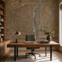 Antique European City Map Wallpaper Mural