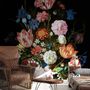 Elegant Dutch Dark Floral Bouquet Wallpaper Mural