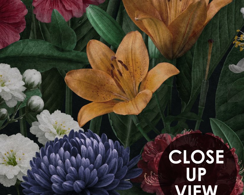 Elegant Tropical Botanical Floral and Leopard Wallpaper 
