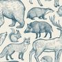 Nordic Animal Drawing for Kids Wallpaper Mural
