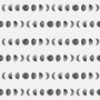 Papier peint panoramique aquarelle avec croissant de lune