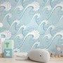 Kids Ocean Wave Pattern Wallpaper Mural