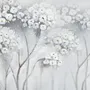 Watercolor Painting White Flowers Wallpaper Mural