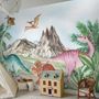 Cute Colorful World of the Dinosaurs Wallpaper Mural
