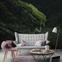 Papier peint panoramique vue aérienne de forêt naturelle sur les montagnes