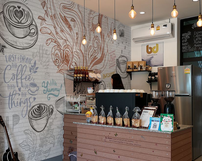 Vintage Coffee Cup Wallpaper Mural For Cafe and Restaurant