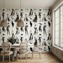Modern Fashion Women Sketch Wallpaper Mural