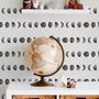 Watercolor Fullmoon Crescent Pattern Wallpaper Mural