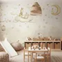 Rabbits on the Clouds and Empty Cages Wallpaper Mural