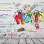 Street Graffiti Rock Music Wallpaper Mural