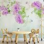 Watercolor Peony Floral Wallpaper Mural