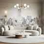 Monochrome Charcoal New York City Wallpaper Mural
