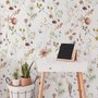 Papier peint panoramique aquarelle douce fleurs sauvages