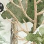 Papier peint aquarelle forêt arbres enfants