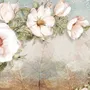 Retro Oil Painting White Flowers Wallpaper Mural