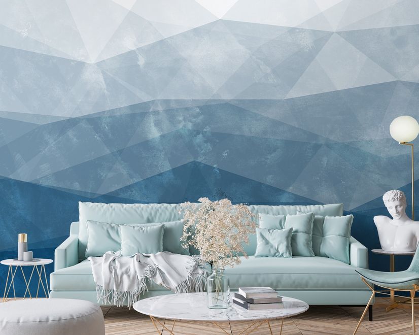 Abstract Geometric Shapes Wallpaper Mural