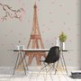 Paris Tour Eiffel avec fleurs de cerisier Stickers muraux