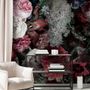 Red Floral Bouqet Wallpaper Mural