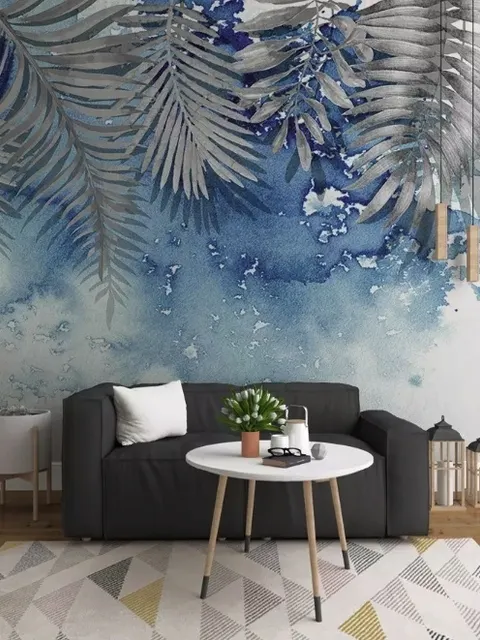 Nordic Style Tropical Leaves Wallpaper Mural