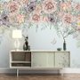 Papier peint panoramique fleurs de vigne sombre nostalgiques