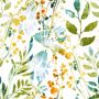 Colorful Watercolor Leaf & Plants Wallpaper Mural