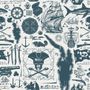 Sailor Map Adventure Kids Wallpaper Mural