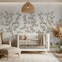 Chinoiserie Garden Trees And Birds Landscape Wallpaper Mural