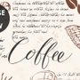Papier peint vintage de l'histoire du café et de la théière