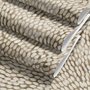 Abstract taupe and greige wallpaper with creamy white oval brush marks in flowing currents