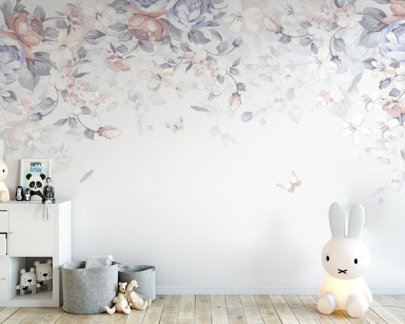 Vintage Floral Art Wallpaper Mural