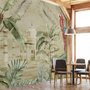 Taj Mahal and Vintage Leaf Wallpaper Mural
