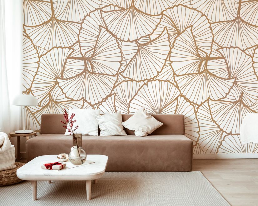 Ginkgo Leaf Wallpaper Mural