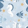 Papier peint poisson zèbre hippocampe