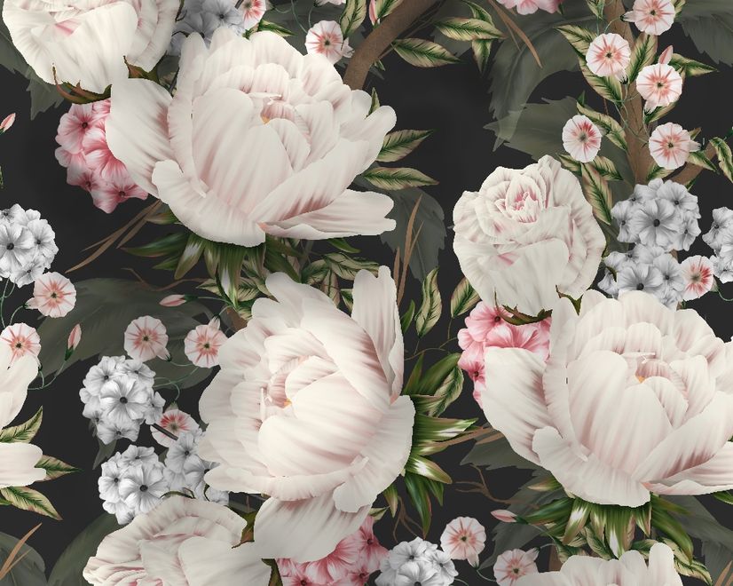 Light Blossom Flowers Wallpaper Mural
