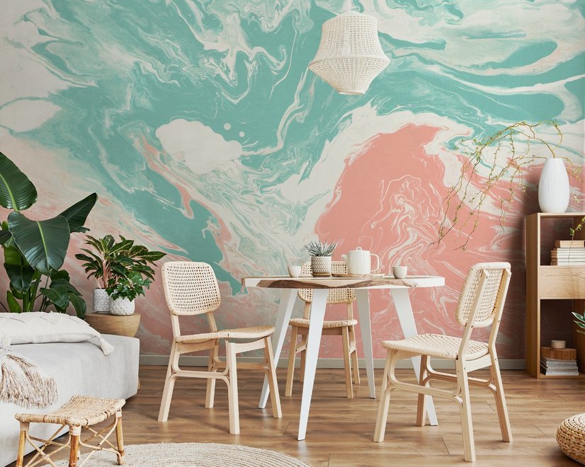 Colorful Soft Brush Painting Wallpaper Mural