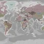 Soft Colorful Political World Map Wallpaper Mural