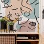 Colorful Abstract Charming Faces Wallpaper Mural