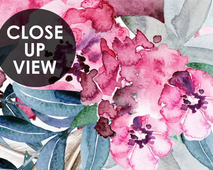Watercolor Pink Peony Flower Wallpaper Mural