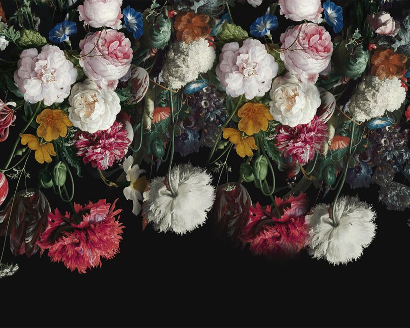 Papier peint bouquet floral style hollandais