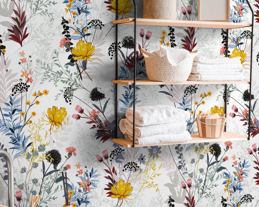 Bunte Wildblumen Fototapete
