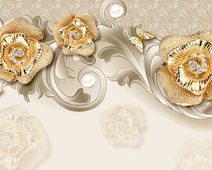 Luxury Ornament Floral Wallpaper Mural