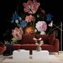 Elegant Dutch Dark Floral Bouquet Wallpaper Mural