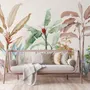 Colorful Tropical Banana Tree Wallpaper Mural