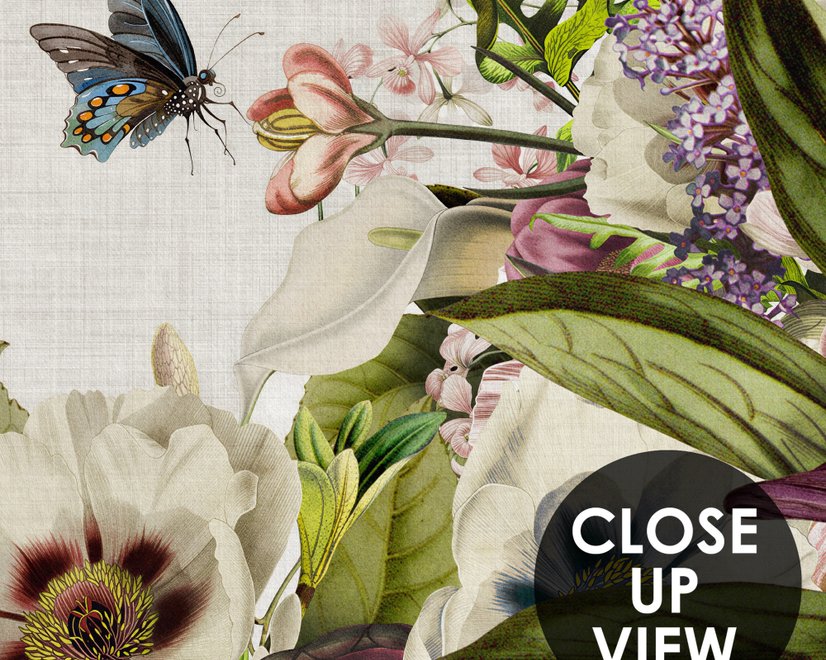 Vintage Hydrangea Floral Wallpaper Mural