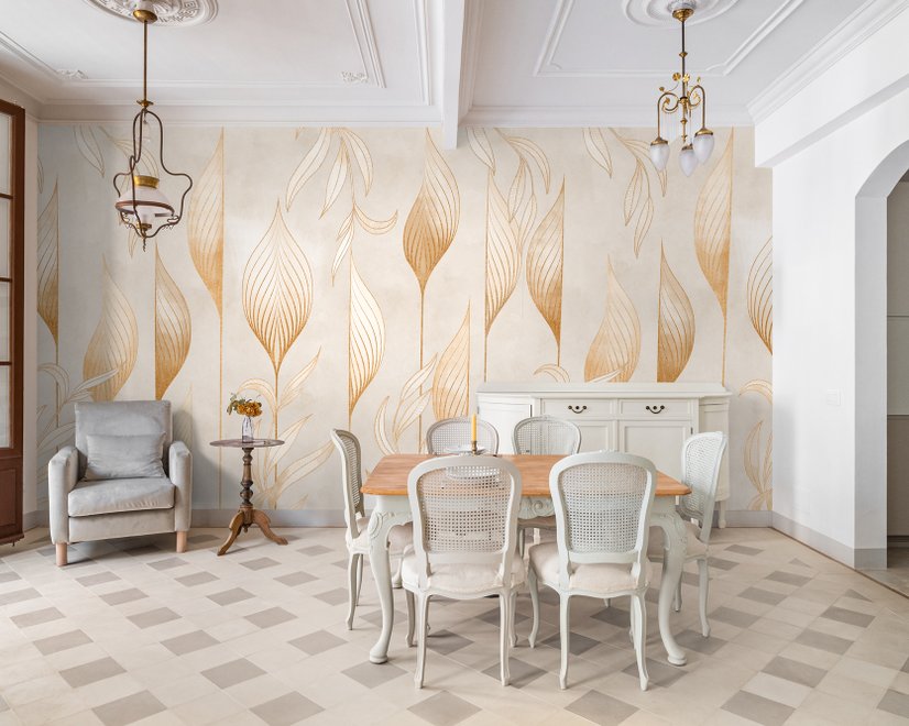 Boho Geometric Art Lines Wallpaper Mural