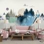 Forest Geometric Pattern Wallpaper Mural