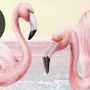 Tropische Landschaft mit Flamingos Fototapete