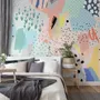 Colorful Abstract Geometric Kids Art Wallpaper Mural