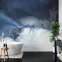 Abstrakte Dunkelblaue Pinselstrich-Fototapete