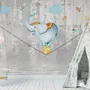 Slackline with Cartoon Elephant on the Ball Wallpaper Mural